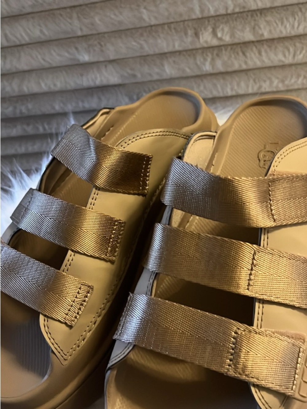 UGG Goldenglow Slide in Dark Sand Brand New